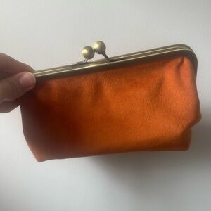 Velvet Rust Orange Clutch